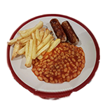 Kids Sausage, Chips & Beans 